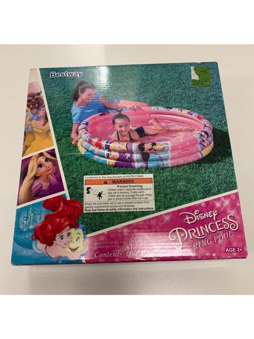 NIB Disney Princess 3-ring Pool Ages 2+ 48” X 48” New In Box Bestway I6